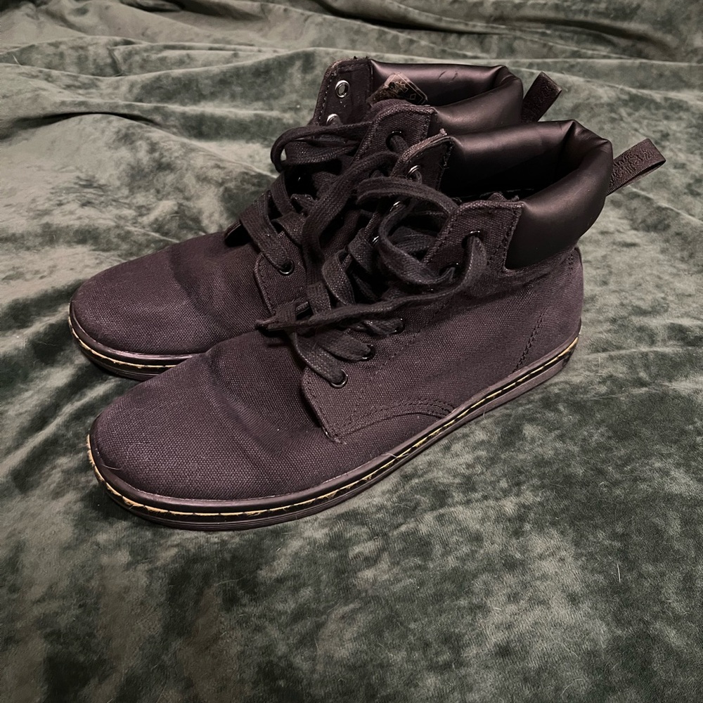 Dr. Martens Black Canvas Boots